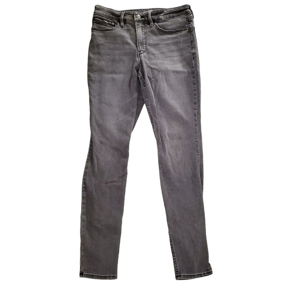 Athleta Women's Sculptek Ultra Skinny Grey Wash Jean Size 8 Stretch Carbon Wash